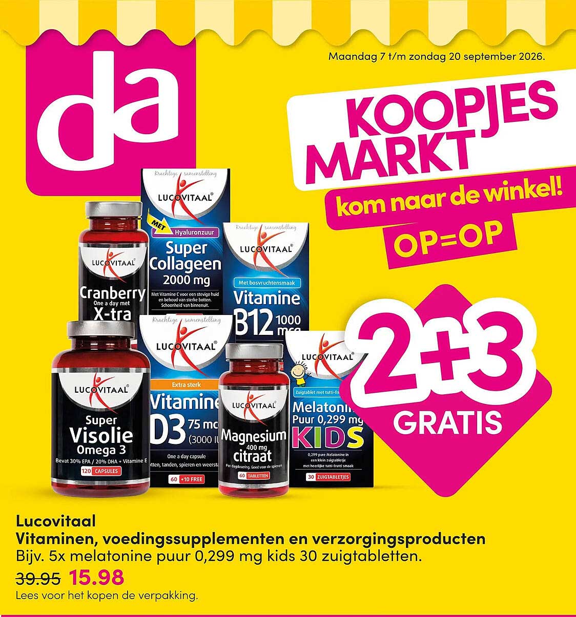 Lucovitaal Vitaminen, voedingssupplementen en verzorgingsproducten 2+3 GRATIS