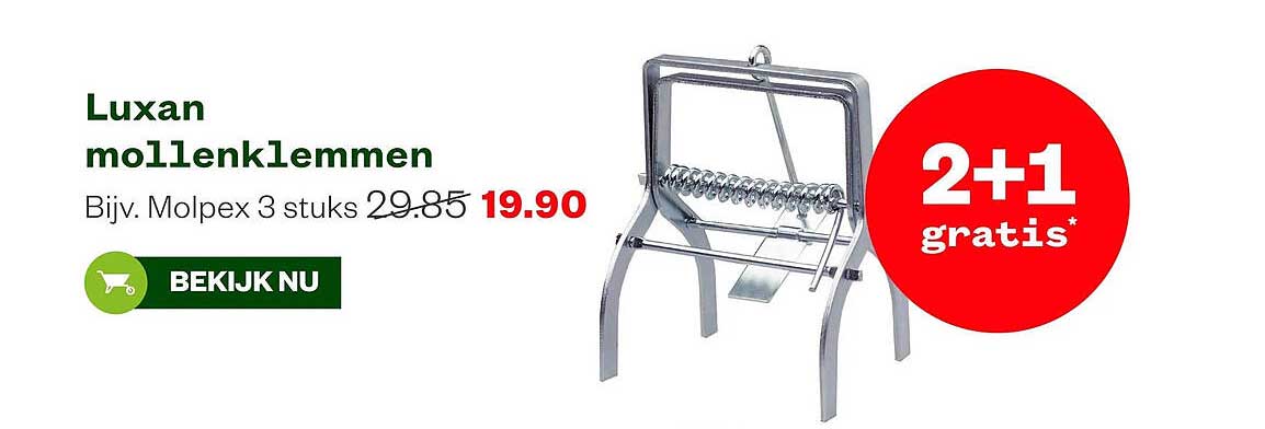 Luxan mollenklemmen 2+1 gratis*