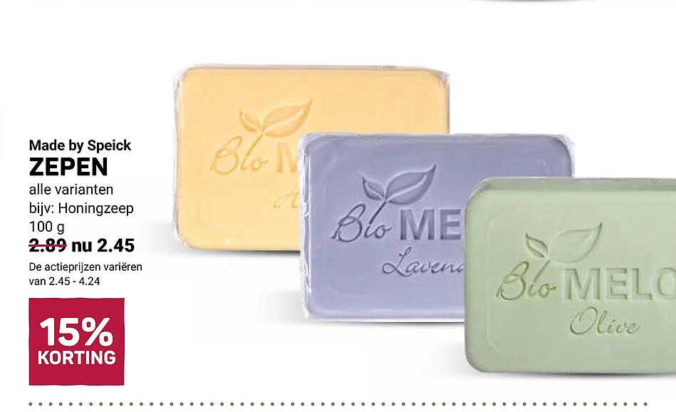Made by Speick ZEPEN alle varianten bijv: Honingzeep 100 g 15% KORTING