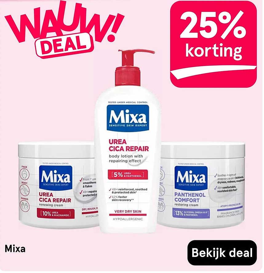 Mixa Urea Cica Repair body lotion with repairing effect 25% korting