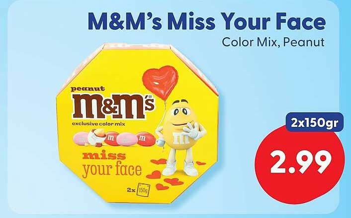 M&M’s Miss Your Face Color Mix, Peanut