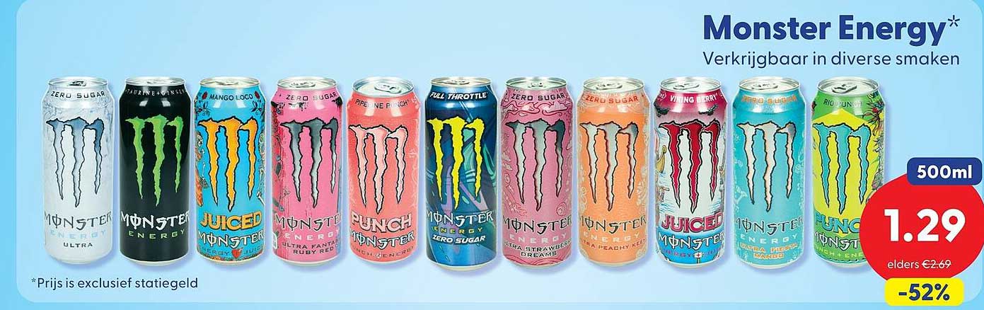 Monster Energy* Verkrijgbaar in diverse smaken