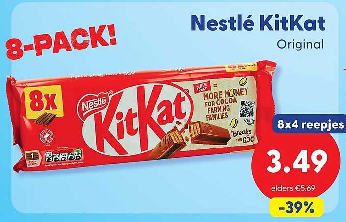 Nestlé KitKat Original 8x4 reepjes