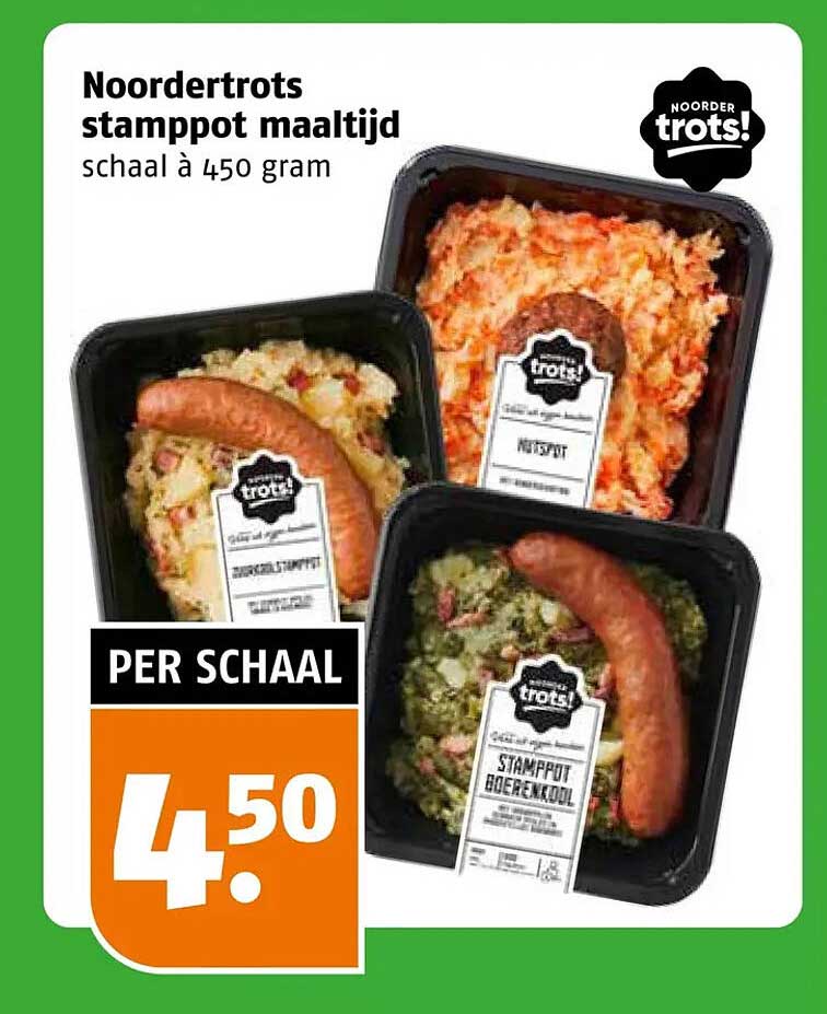 Noordertrots stamppot maaltijd schaal à 450 gram