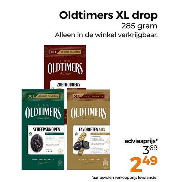 Oldtimers XL drop 285 gram