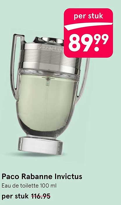 Paco Rabanne Invictus Eau de toilette 100 ml per stuk
