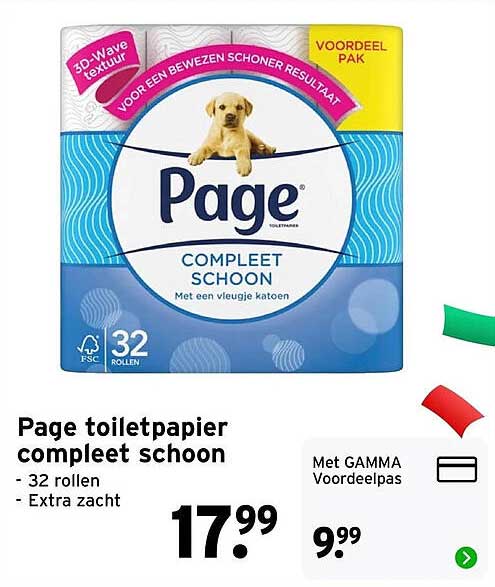Page toiletpapier compleet schoon