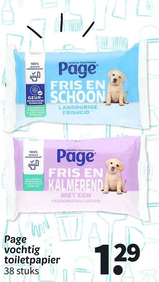 Page vochtig toiletpapier 38 stuks