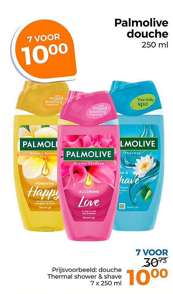 Palmolive douche 250 ml 7 voor 10,00