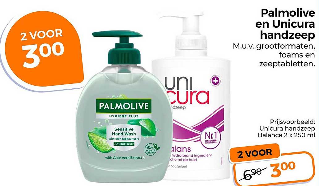 Palmolive en Unicura handzeep