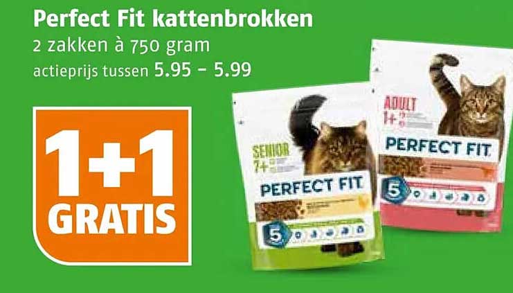 Perfect Fit kattenbrokken 1+1 gratis