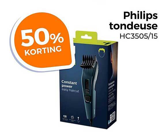 Philips tondeuse HC3505/15 50% korting