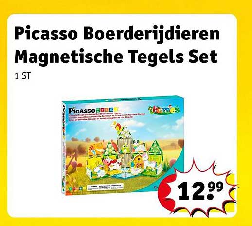 Picasso Boerderijdieren Magnetische Tegels Set