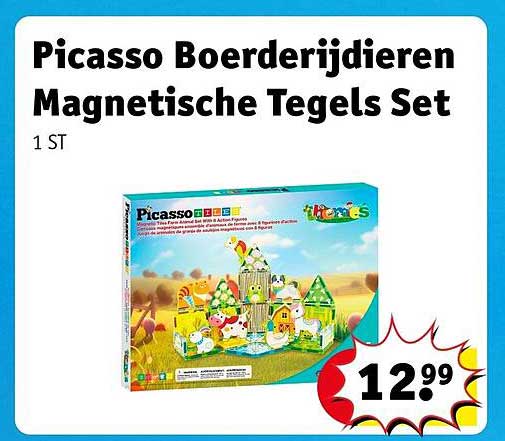 Picasso Boerderijdieren Magnetische Tegels Set