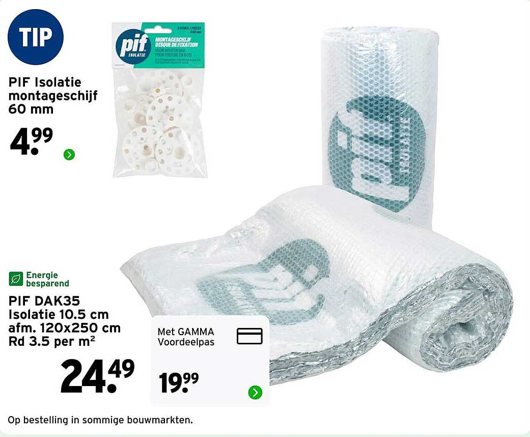 PIF Isolatie montageschijf 60 mm