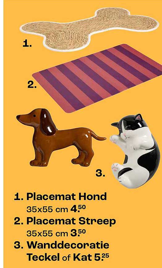 Placemat Hond