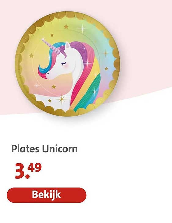 Plates Unicorn
