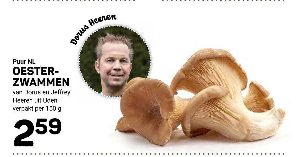 Puur NL OESTER-ZWAMMEN van Dorus en Jeffrey Heeren uit Uden verpakt per 150 g