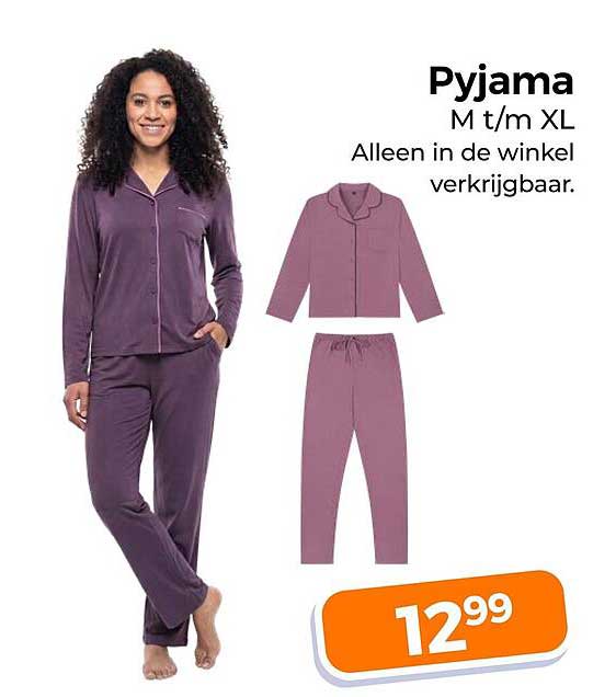 Pyjama M t/m XL Alleen in de winkel verkrijgbaar.