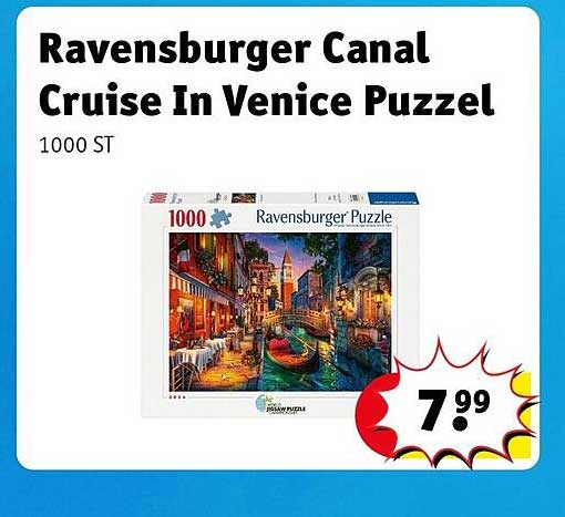 Ravensburger Canal Cruise In Venice Puzzel 1000 ST