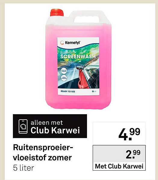 Ruitensproeiervloeistof zomer 5 liter