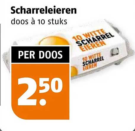 Scharreleieren doos à 10 stuks