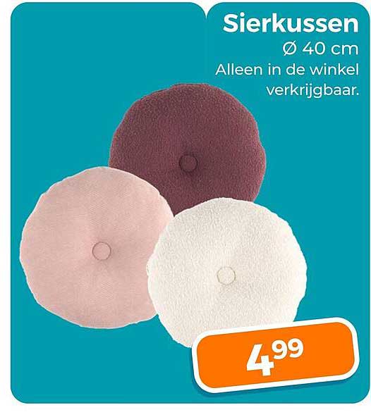 Sierkussen Ø 40 cm Alleen in de winkel verkrijgbaar.