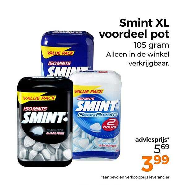 Smint XL voordeel pot 105 gram