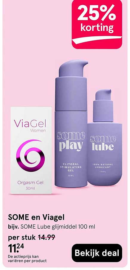SOME en Viagel bijv. SOME Lube glijmiddel 100 ml