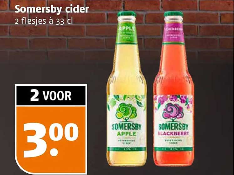 Somersby cider 2 flesjes à 33 cl