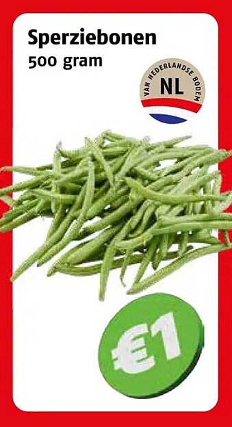 Sperziebonen 500 gram