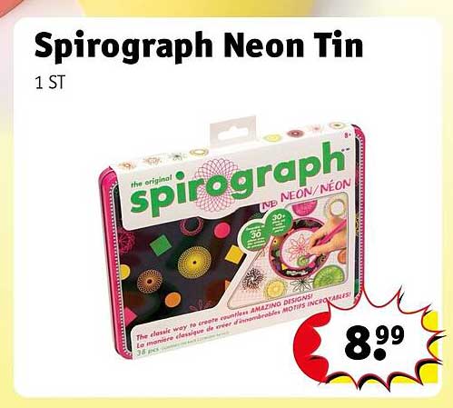 Spirograph Neon Tin