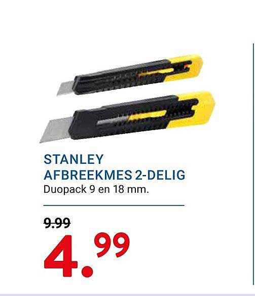 STANLEY AFREEKMES 2-DELG Duopack 9 en 18 mm.