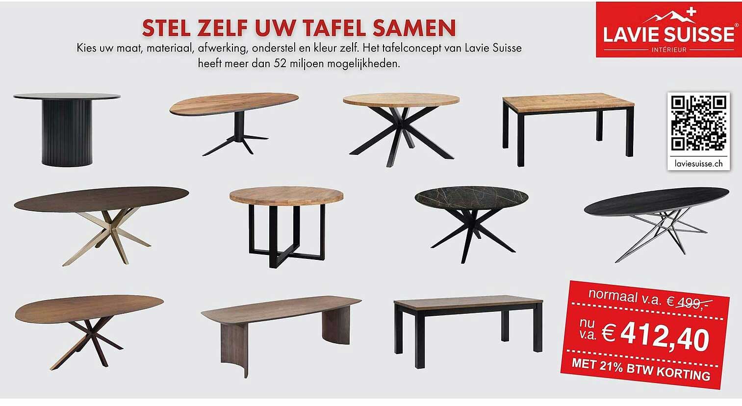 STEL ZELF UW TAFEL SAMEN