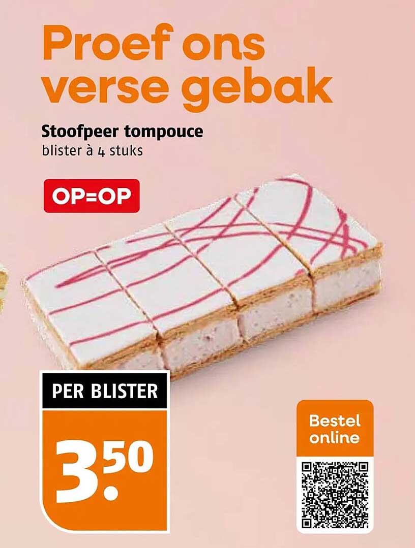 Stoofpeer tompouce blister à 4 stuks OP=OP