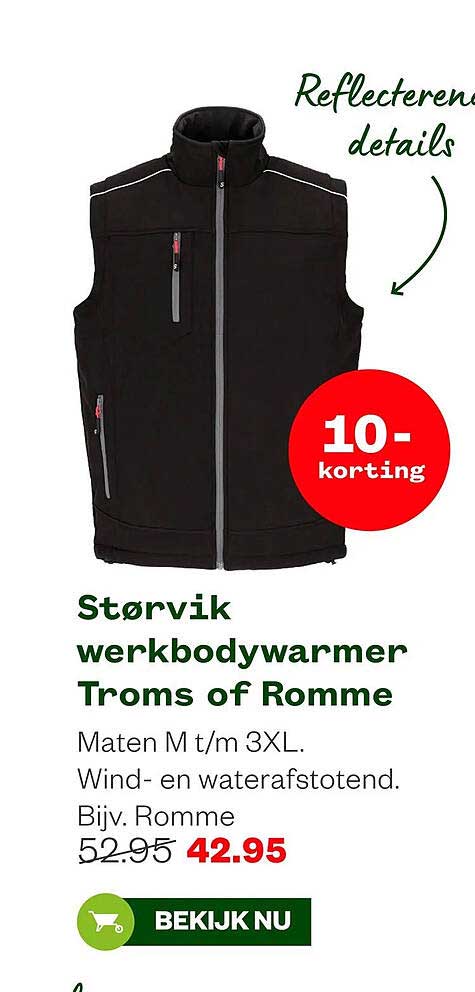 Størvik werkbodywarmer Troms of Romme