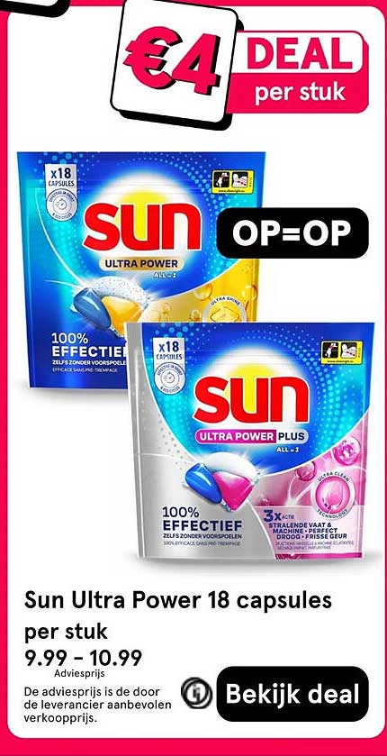 Sun Ultra Power 18 capsules per stuk