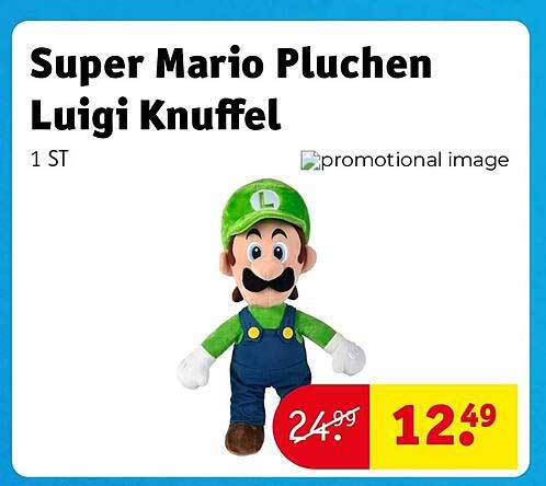Super Mario Pluchen Luigi Knuffel