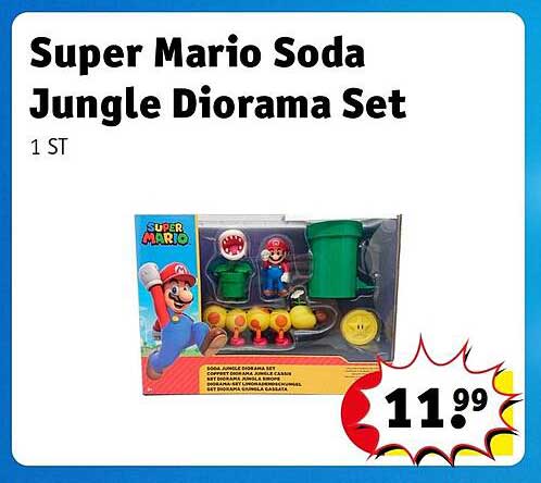 Super Mario Soda Jungle Diorama Set
