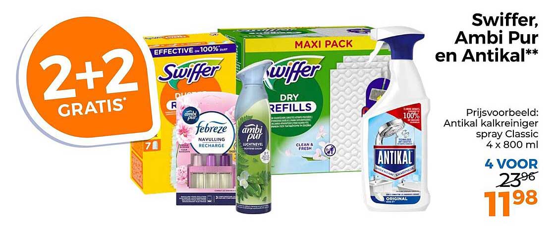 Swiffer, Ambi Pur en Antikal** 2+2 GRATIS