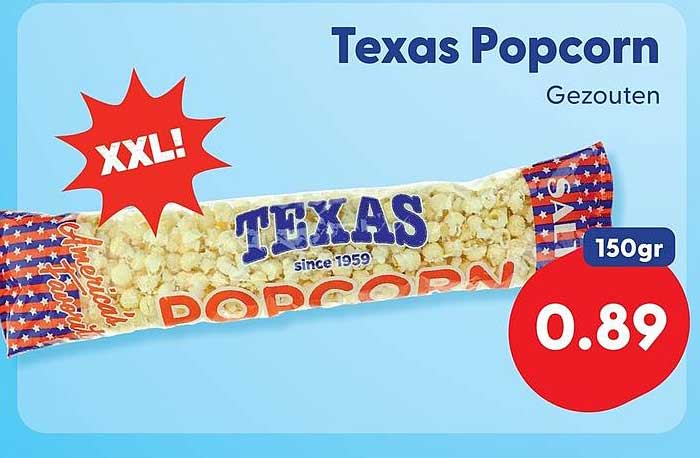 Texas Popcorn Gezouten 150gr