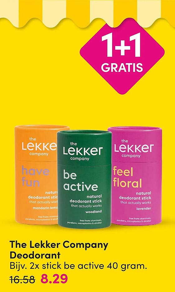 The Lekker Company Deodorant 1+1 GRATIS