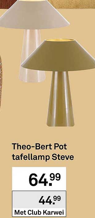 Theo-Bert Pot tafellamp Steve