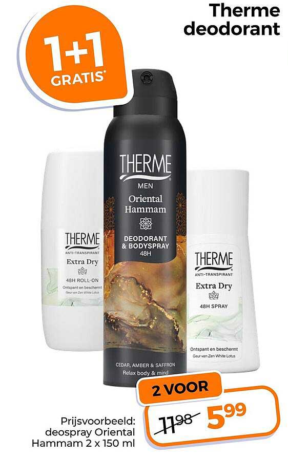 Therme deodorant 1+1 GRATIS