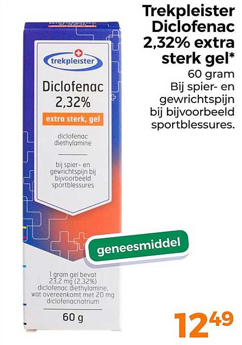 Trekpleister Diclofenac 2,32% extra sterk gel* 60 gram