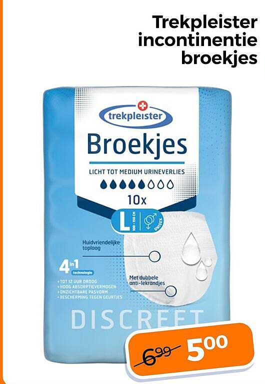 Trekpleister incontinentie broekjes