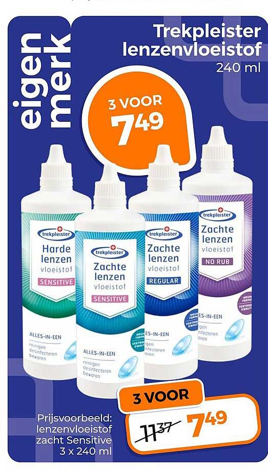 Trekpleister lenzenvloeistof 240 ml 3 VOOR