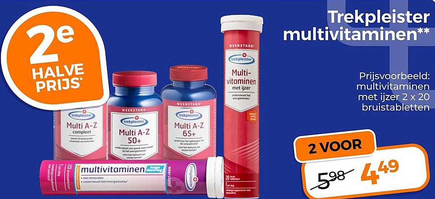 Trekpleister multivitaminen 2 VOOR