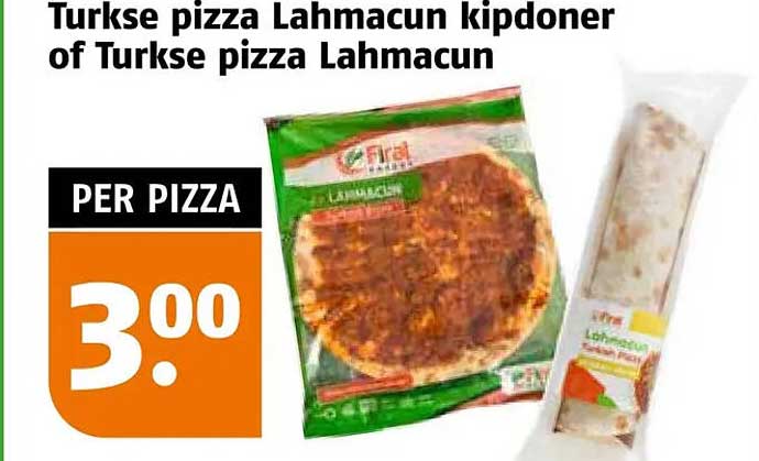 Turkse pizza Lahmacun kipdoner of Turkse pizza Lahmacun