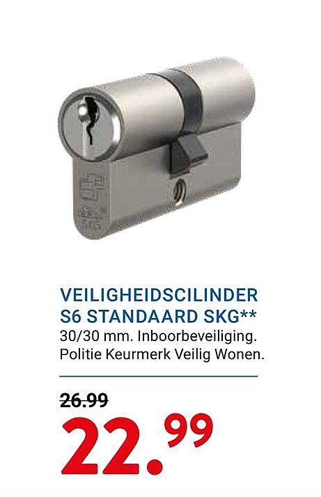 VEILIGHEIDSCILINDER S6 STANDAARD SKG**